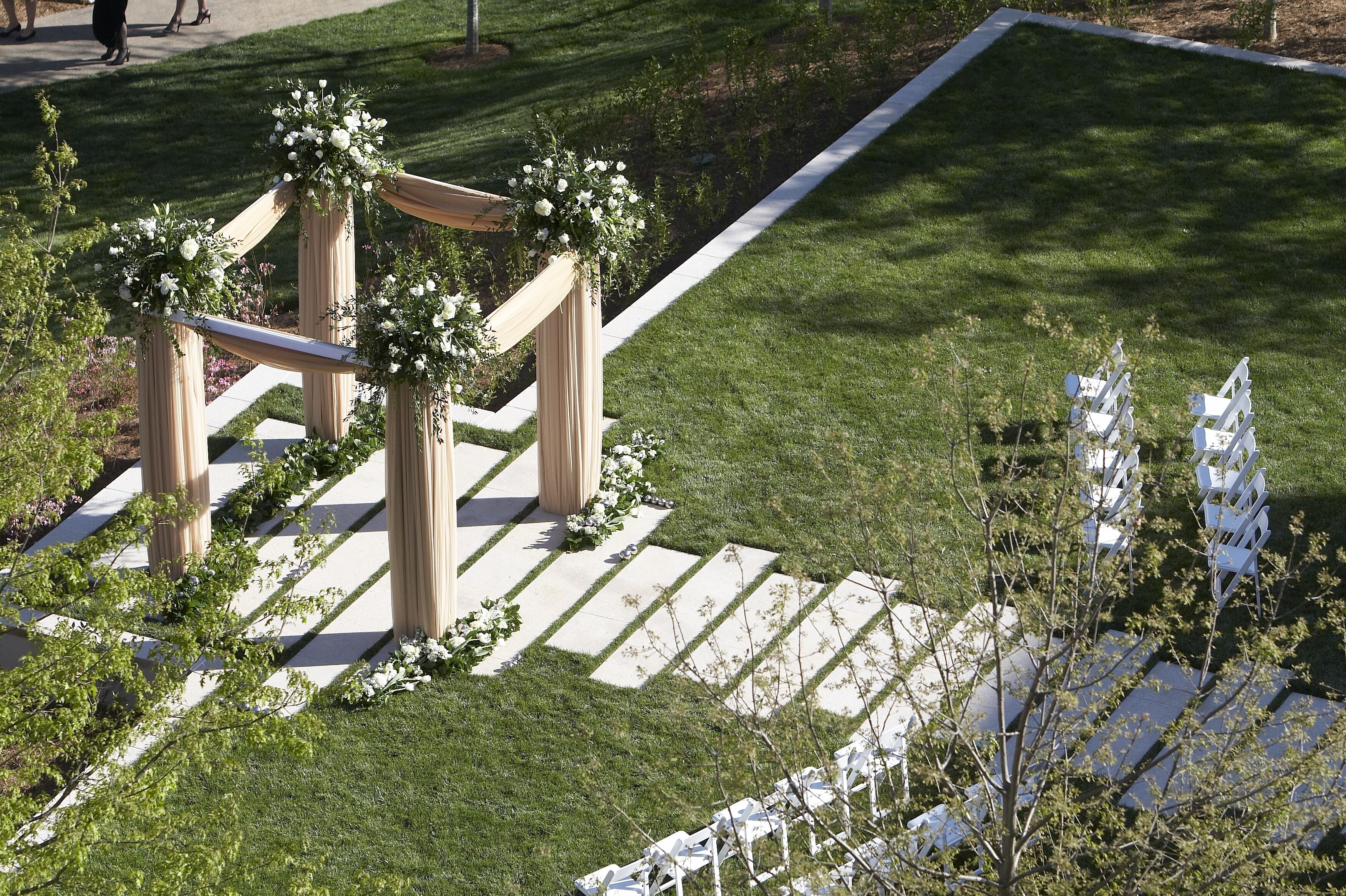 outdoor wedding area