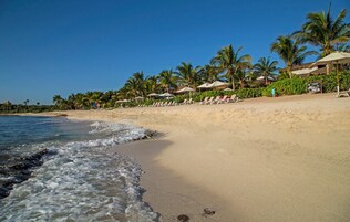 Private beach, white sand