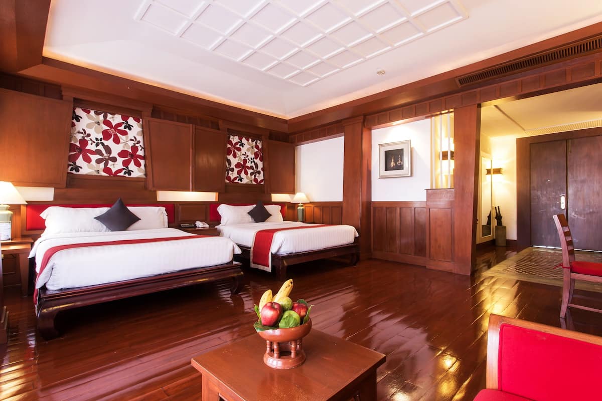 Deluxe kamer | Luxe beddengoed, Select Comfort-bedden, een minibar