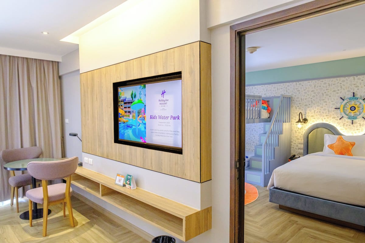 Familjerum - 2 sovrum (Water Play) | 1 sovrum, sängtillbehör av högsta kvalitet och memory foam-madrasser