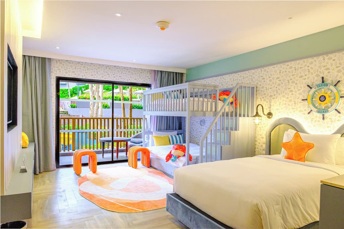 Familienzimmer, 2 Schlafzimmer (Water Play) | 1 Schlafzimmer, hochwertige Bettwaren, Betten mit Memory-Foam-Matratzen