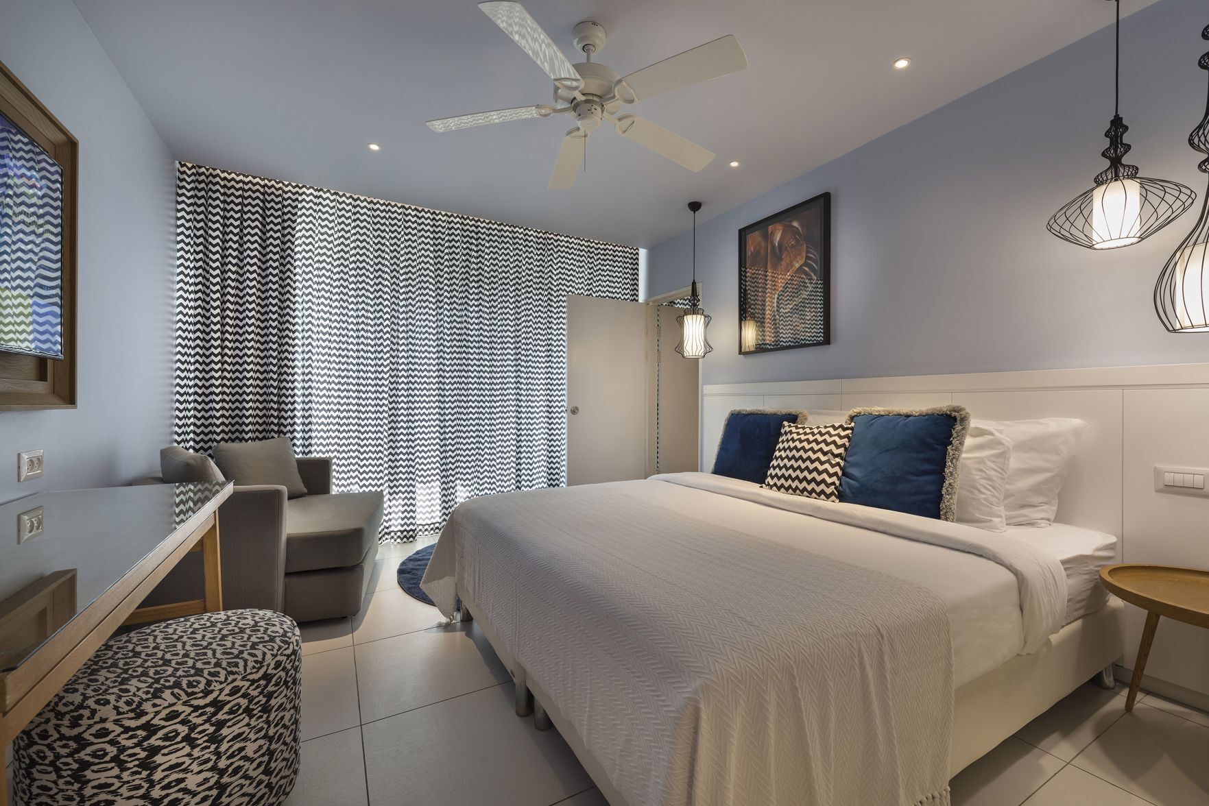Minibar, in-room safe, desk, blackout curtains