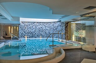 Indoor pool, outdoor pool, sun loungers