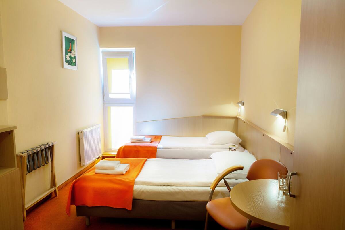 In-room safe, desk, blackout curtains, iron/ironing board (on request)