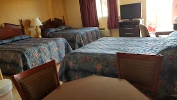 1 bedroom, desk, blackout drapes, iron/ironing board