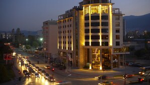 A multi-story hotel with a prominent sign reading "Hotel Vega Sofia" at the top. - Hotel Vega Sofia (Sofia)