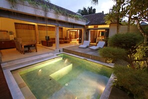 Villa, 2 Bedrooms, Private Pool | Living area | 32-inch flat-screen TV with premium channels, TV - Grand Akhyati Villas & Spa (Kerobokan)