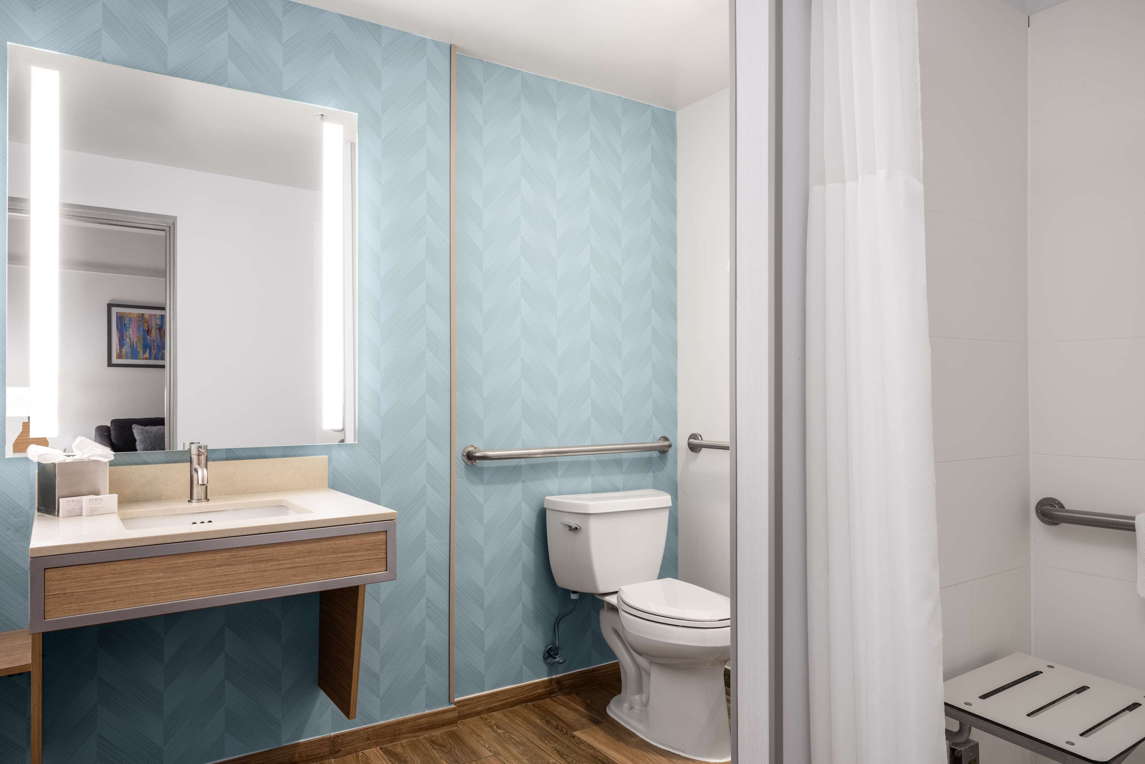 free toiletries, hair dryer, towels