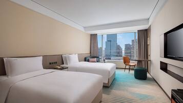 Down duvets, minibar, in-room safe, desk