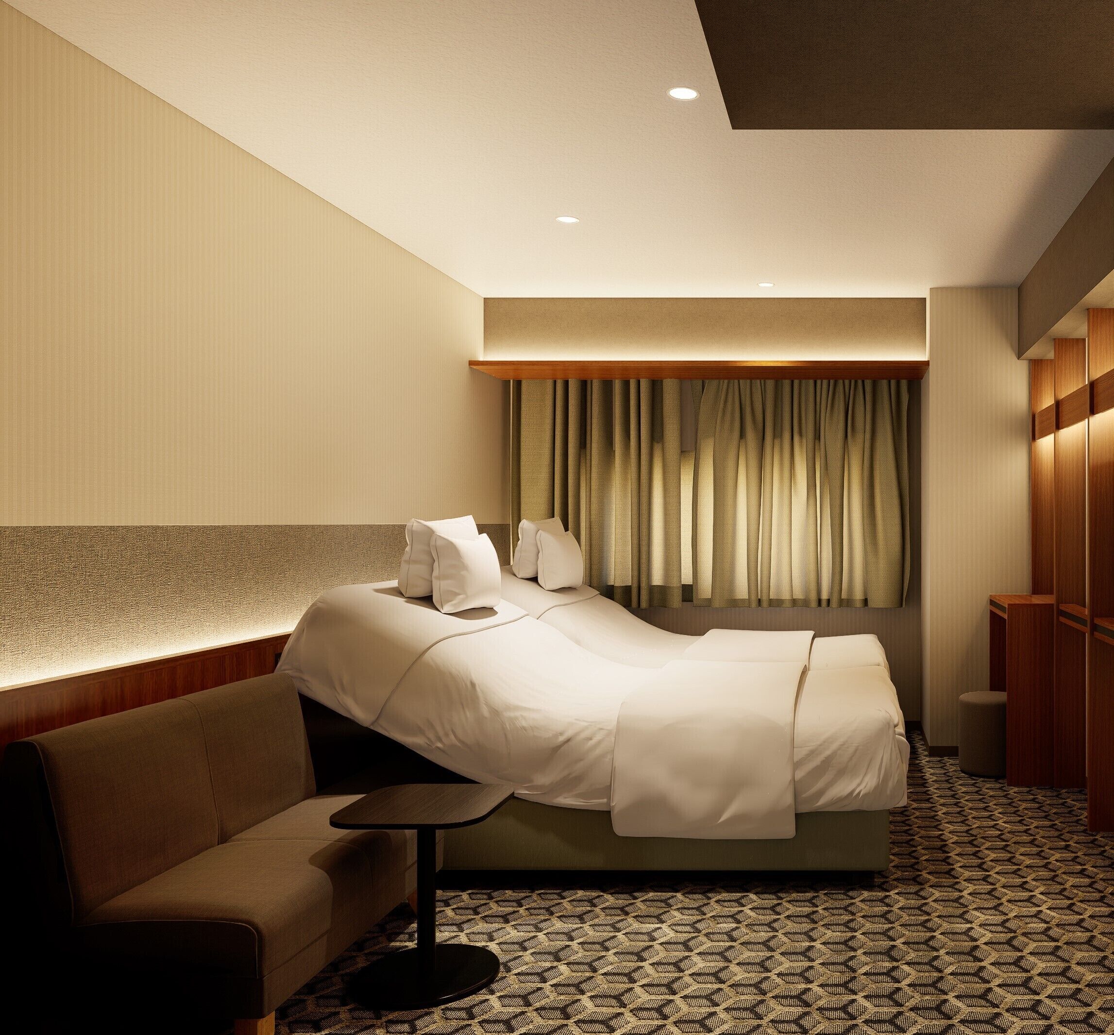 Phòng 2 giường đơn Executive, không hút thuốc (Hollywood, Newly Renovated) | Két bảo mật tại phòng, màn/rèm cản sáng 