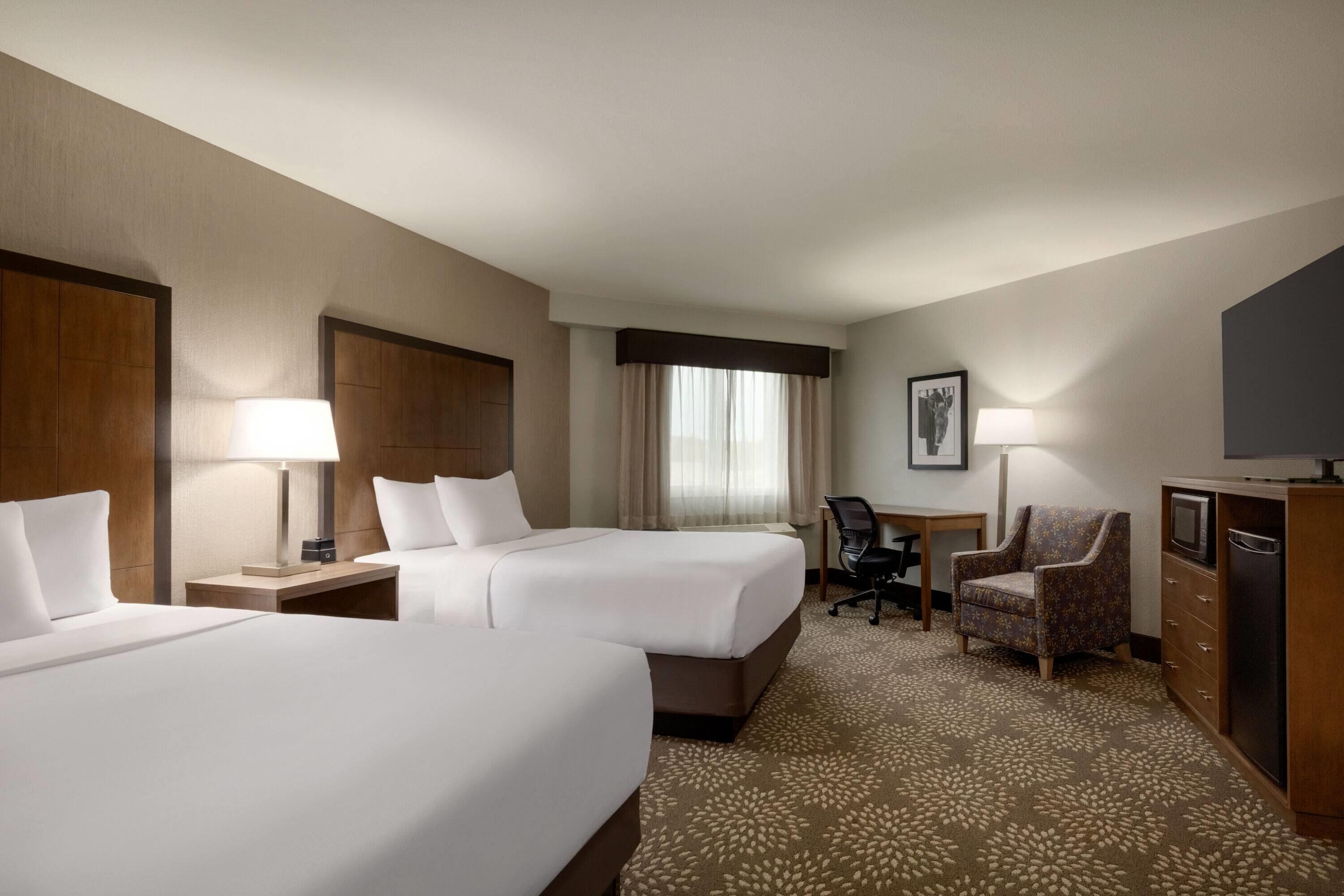 Room, 2 Queen Beds, Non Smoking | Premium bedding, pillowtop beds, desk, laptop workspace