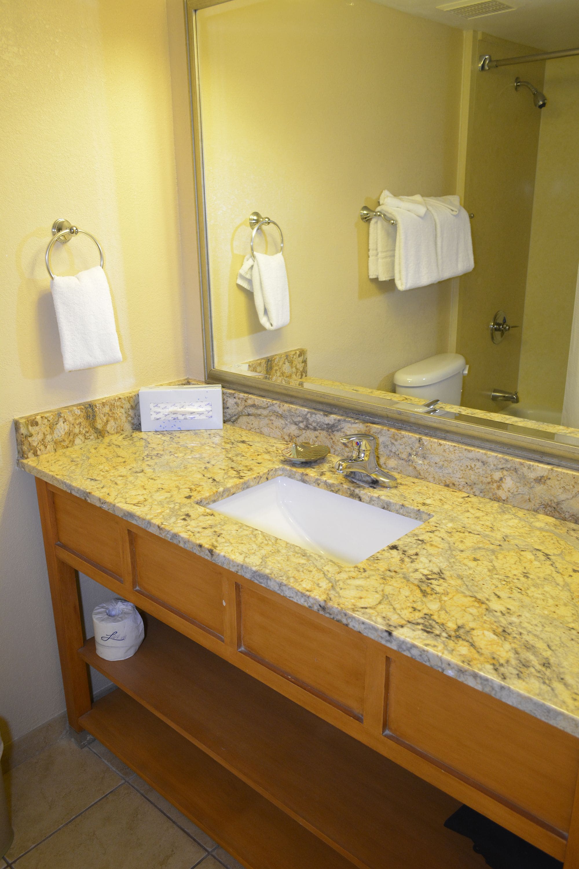 standard room, 2 queen beds, kitchen, oceanfront | bathroom | combined shower/bathtub, hair dryer, towels