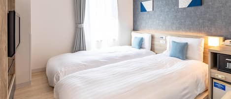 Room (2 Single Beds, Compact Room) | Desk, blackout drapes, soundproofing, WiFi (free)