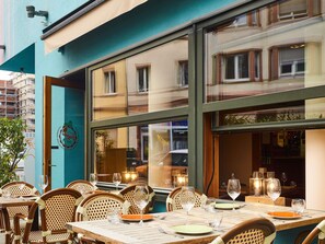 Lunch, dinner served; Mediterranean cuisine, al fresco dining 