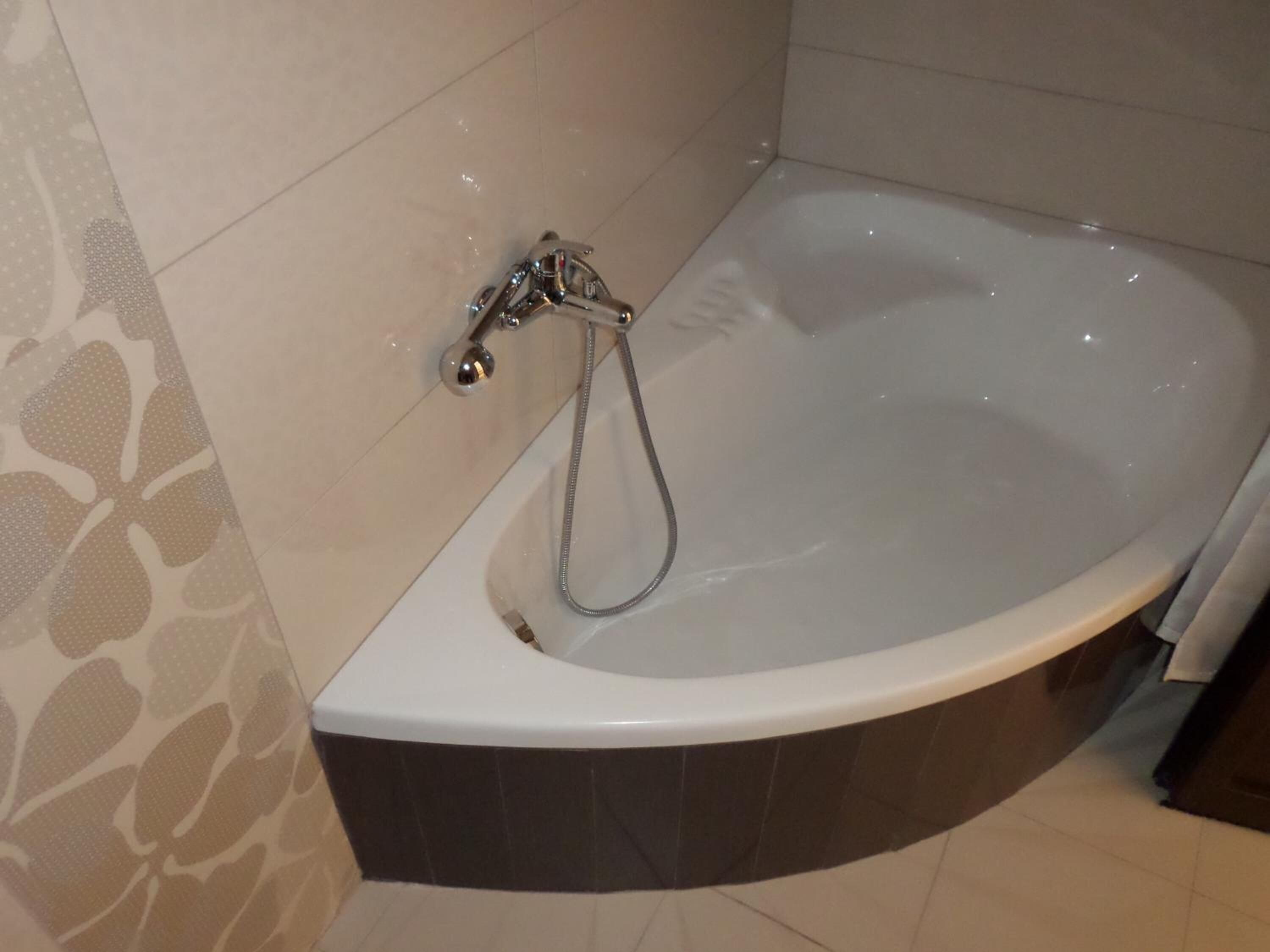 free toiletries, hair dryer, towels