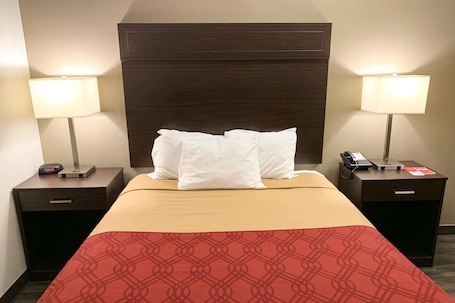 Escritorio, tabla de planchar con plancha, wifi gratis y ropa de cama