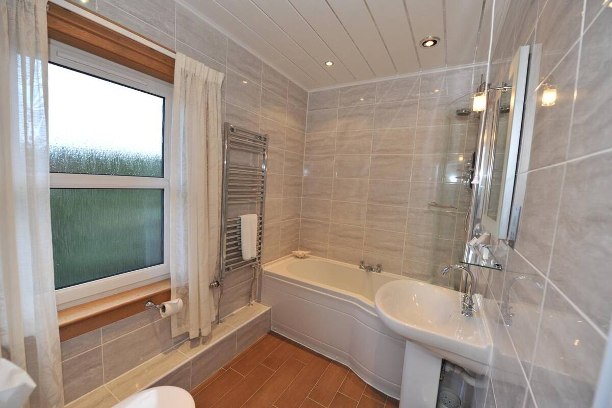 free toiletries, hair dryer, towels