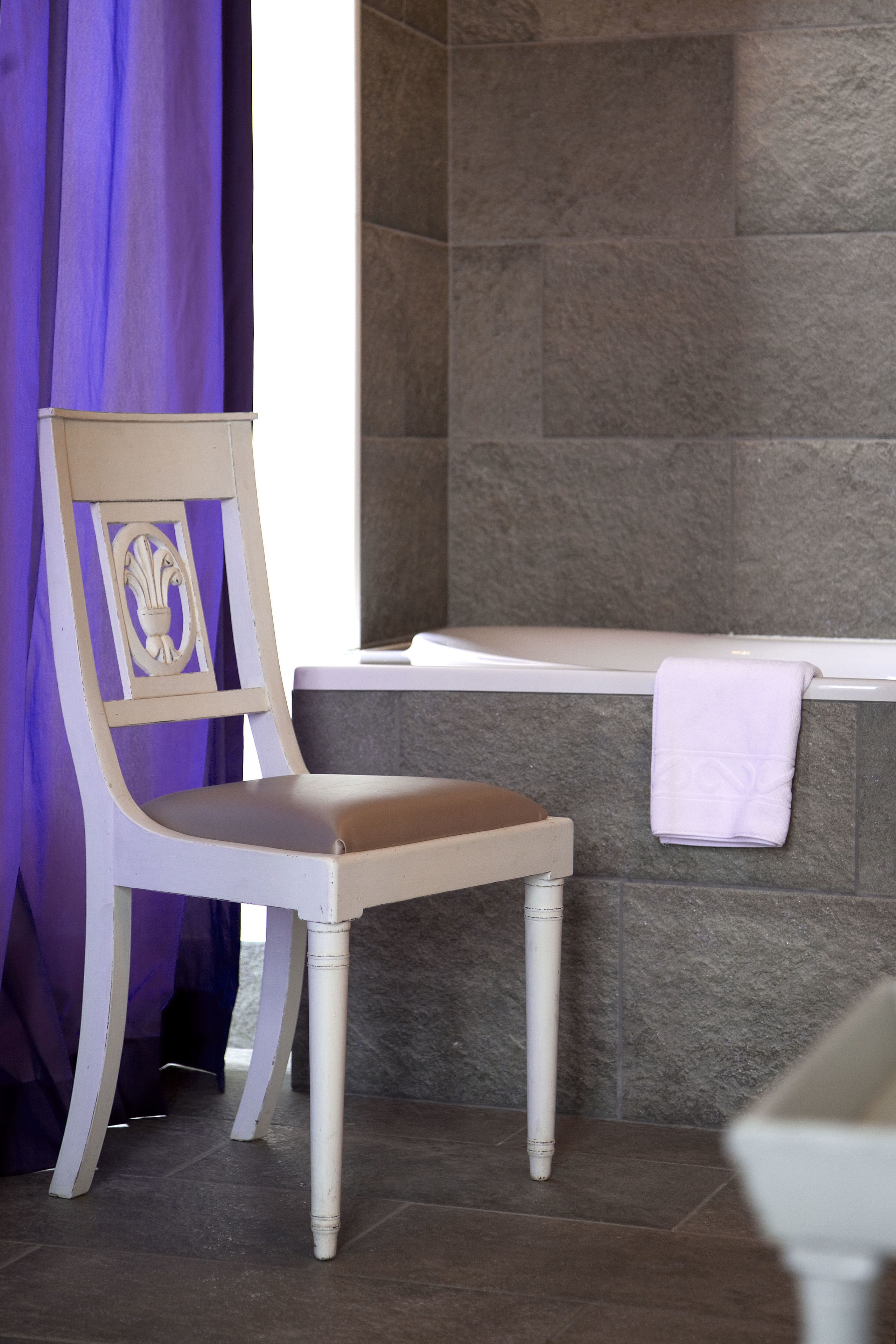 traditional room | bathroom | hair dryer, towels