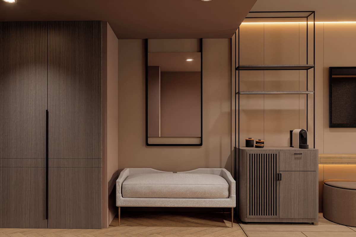 Suite, 1 cama King size, vista a la ciudad | Ropa de cama hipoalergénica y caja de seguridad en la habitación