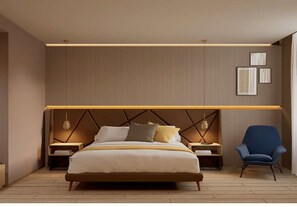 Grand Room, 1 King Bed, City View | In-room safe, desk, blackout drapes, iron/ironing board - voco Guadalajara Expo by IHG (Guadalajara)