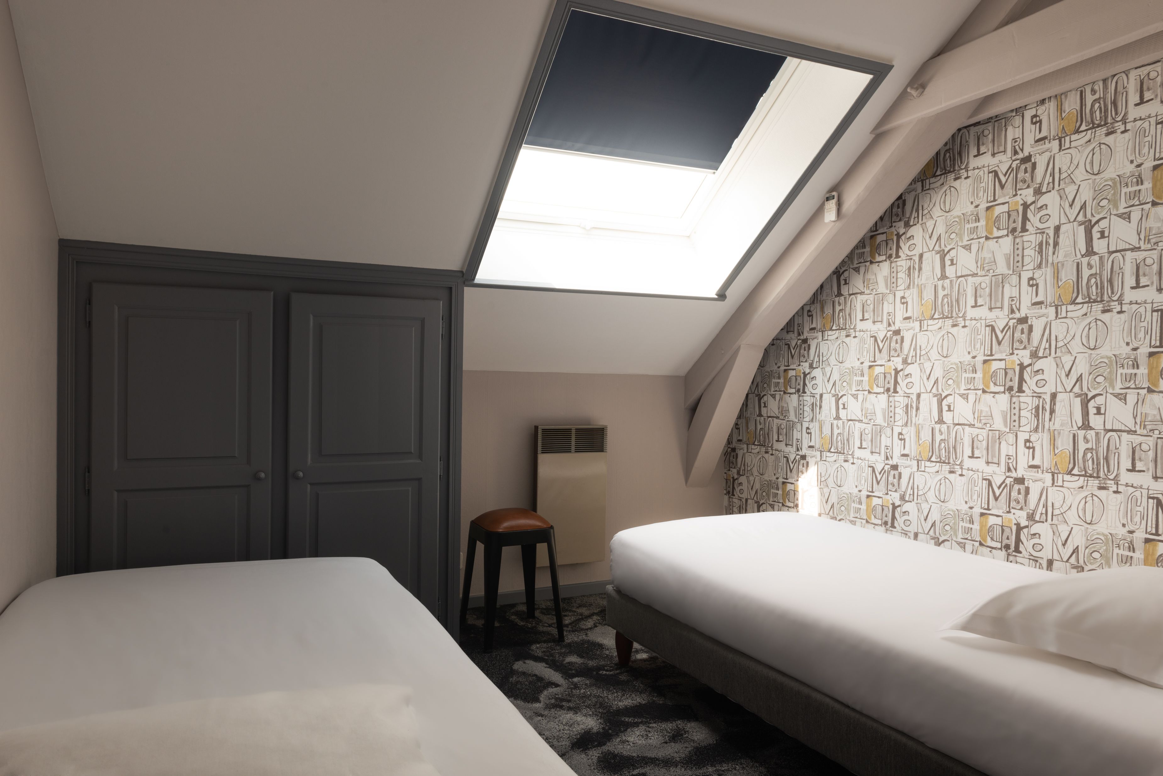 twin room | in-room safe, desk, soundproofing, iron/ironing board