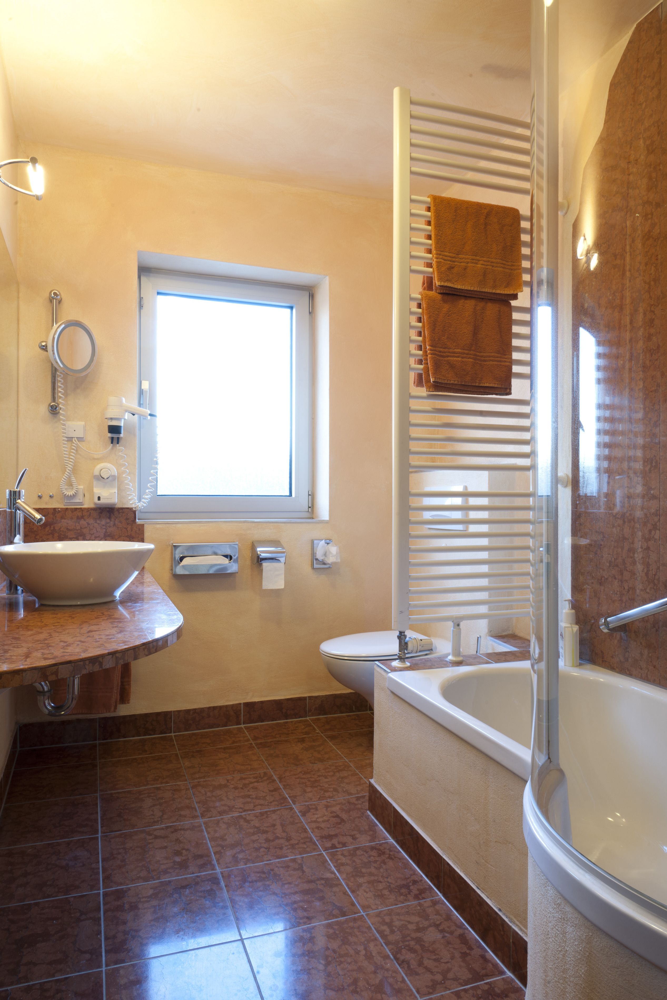 suite | bathroom | hair dryer, towels