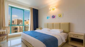 Shower, free toiletries, hair dryer, bathrobes