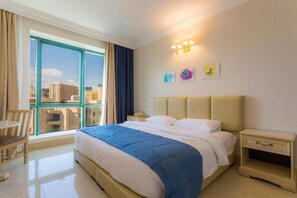 Shower, free toiletries, hair dryer, bathrobes