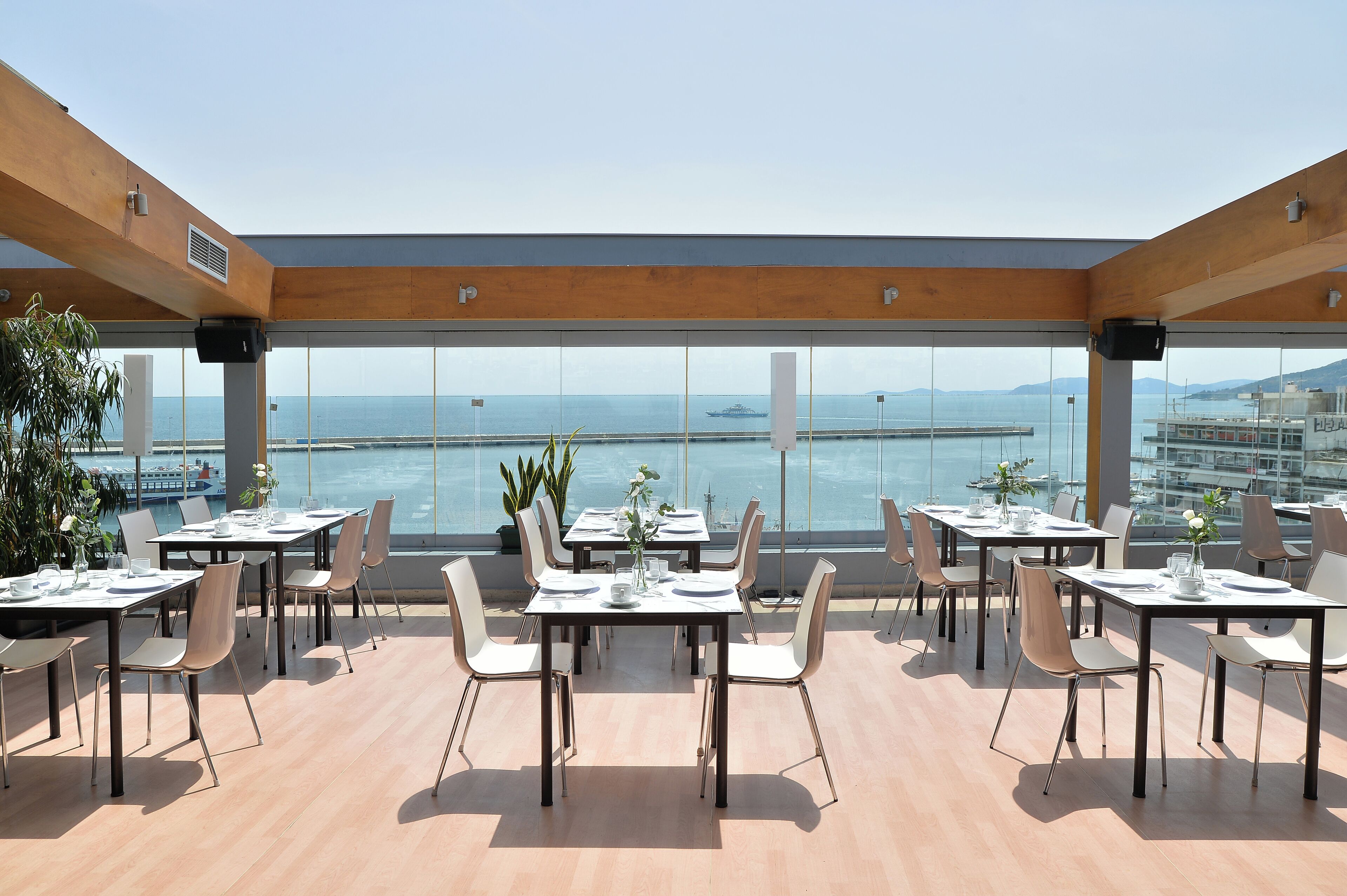 breakfast, lunch, dinner served; mediterranean cuisine, sea views