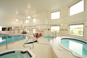 Indoor pool, open 9:30 AM to 11:00 PM, sun loungers