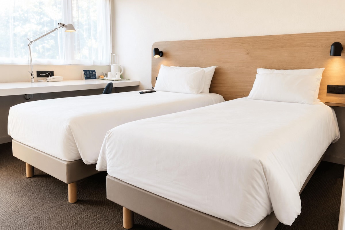 Standaard kamer, 2 eenpersoonsbedden | Luxe beddengoed, een bureau, een laptopwerkplek