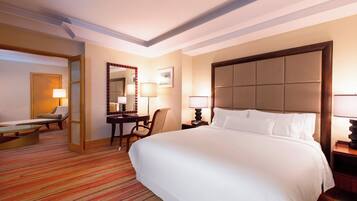 Down duvets, pillow-top beds, minibar, in-room safe