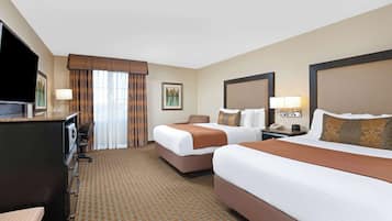 Premium bedding, pillow-top beds, in-room safe, desk