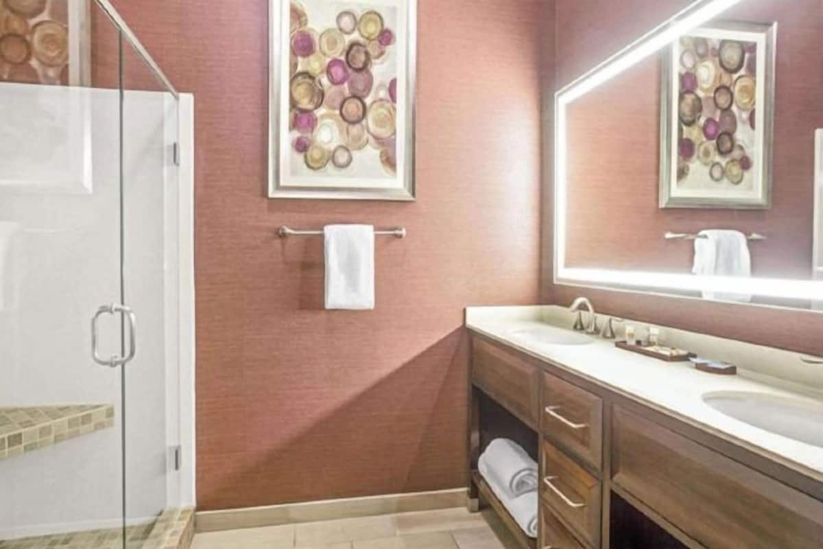 Free toiletries, hair dryer, towels, soap