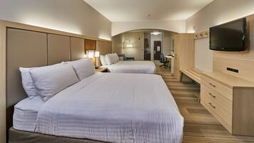 In-room safe, desk, iron/ironing board, free cribs/infant beds