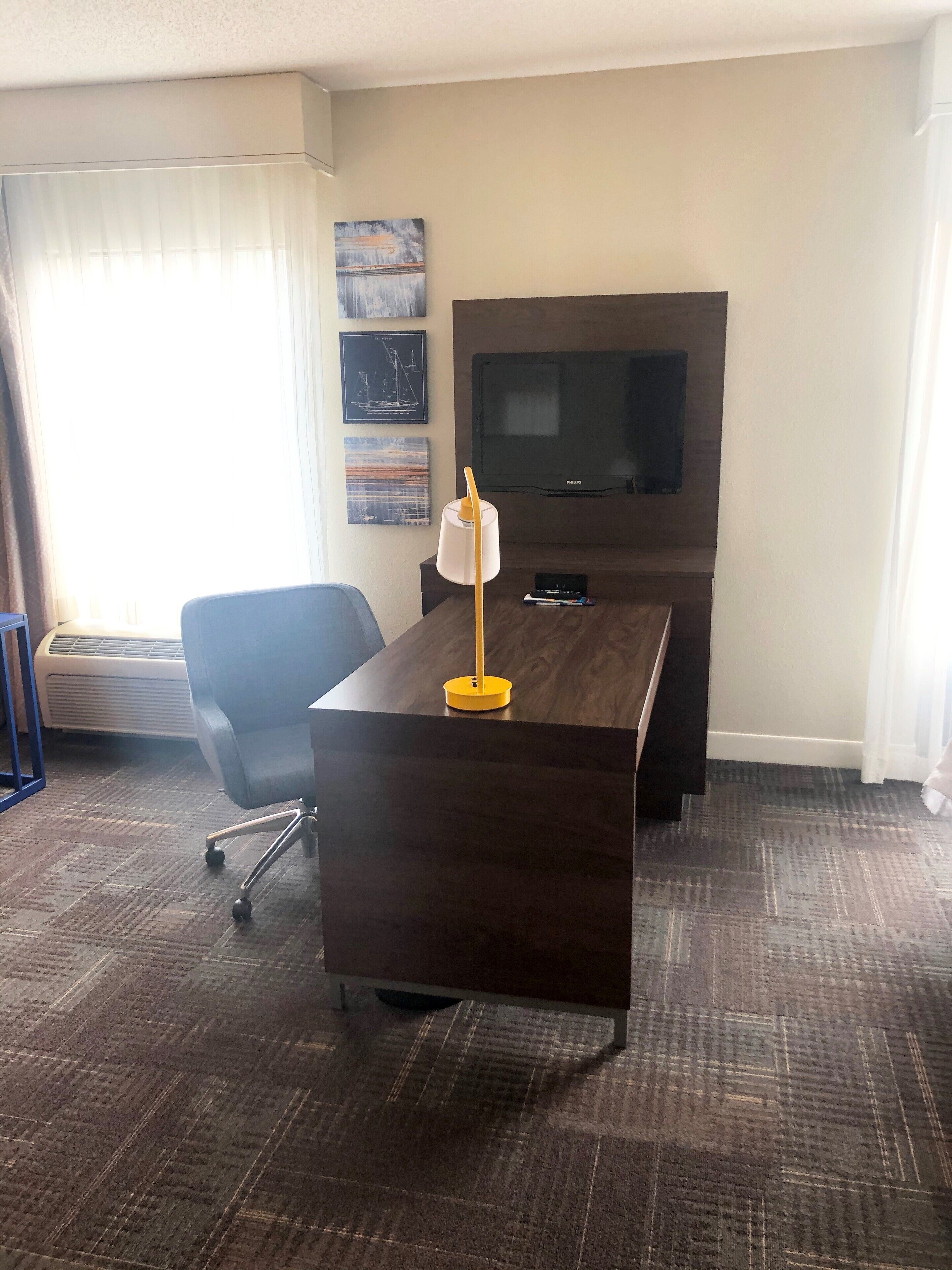 in-room safe, desk, blackout curtains, iron/ironing board