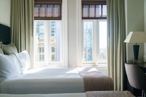 Two Double Beds CitySide View | Premium bedding, pillowtop beds, in-room safe, individually decorated