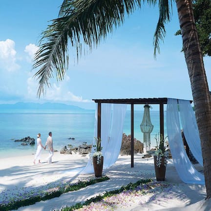 Outdoor wedding area