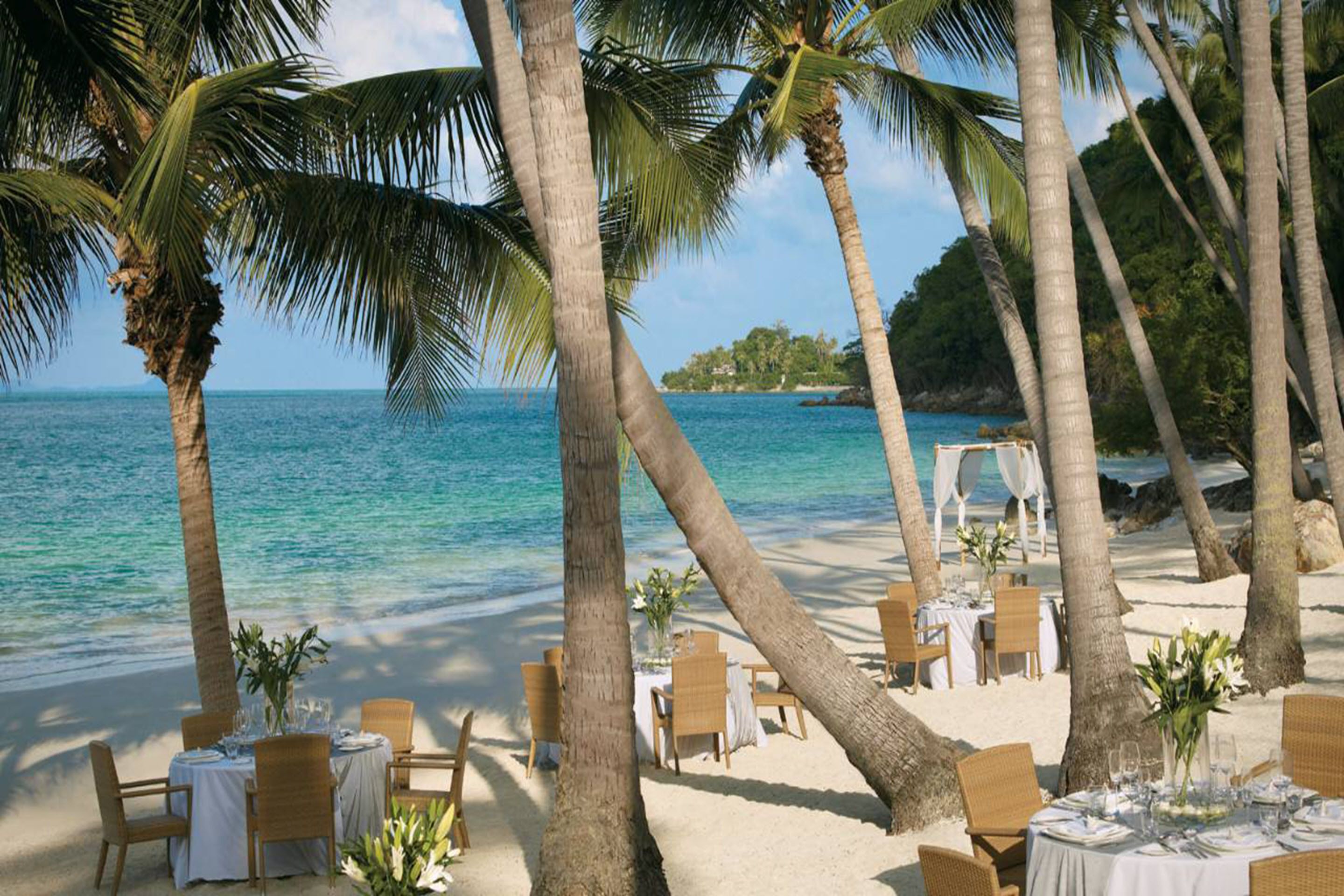 outdoor wedding area