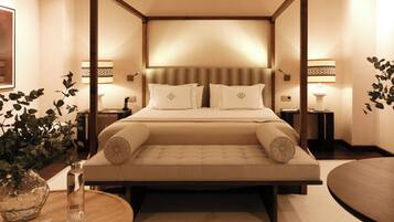 Junior-suite | 1 soveværelse, egyptiske bomuldslagner, premium-sengetøj, dundyner