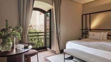 Deluxe Room, Garden View | Egyptian cotton sheets, premium bedding, down duvets, memory-foam beds