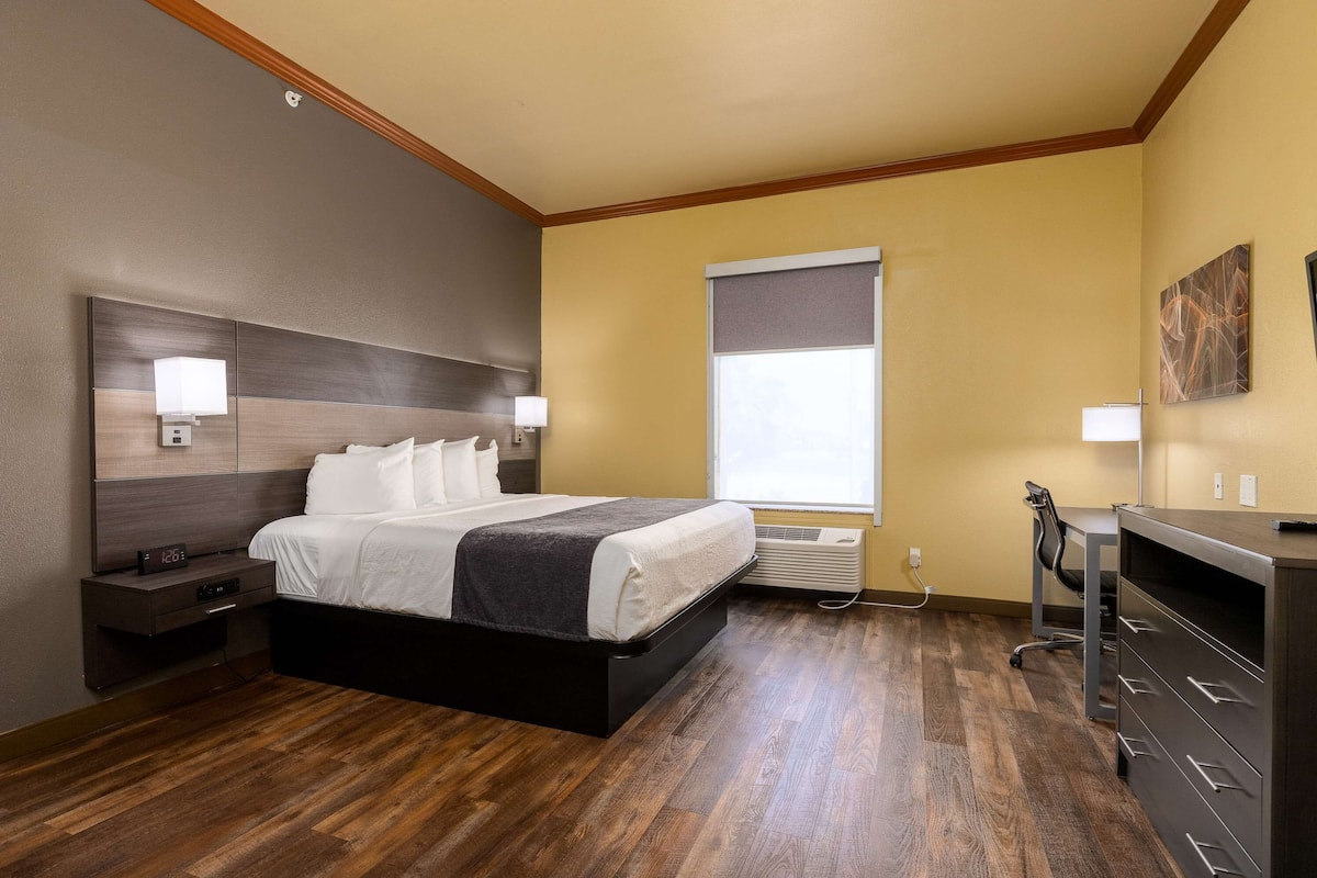 Habitación estándar, 1 cama de matrimonio grande, no fumadores, frigorífico y microondas | Escritorio y espacio para trabajar con un portátil
