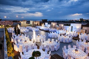 Outdoor banquet area