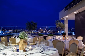 Outdoor wedding area