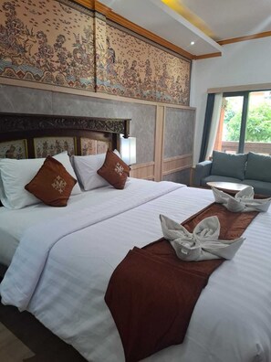Comfort kamer, 1 twee- of 2 eenpersoonsbedden | 1 slaapkamer, individueel gedecoreerd, individueel gemeubileerd