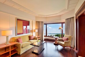 Executive Suite, 1 Bedroom, Lake View | Living area | 37-inch plasma TV with satellite channels, TV, DVD player - Hyderabad Marriott Hotel & Convention Centre (Hyderabad)