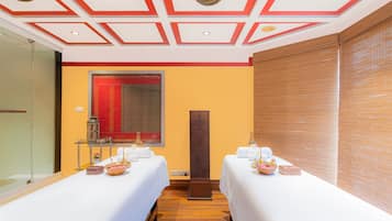 Steam room, body treatments, aromatherapy, deep-tissue massages