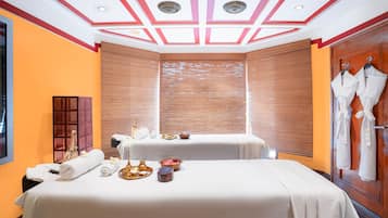 Steam room, body treatments, aromatherapy, deep-tissue massages
