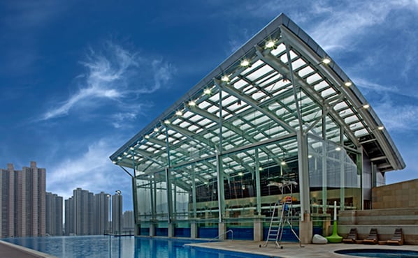 Indoor pool, seasonal outdoor pool