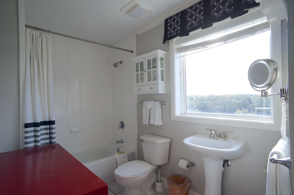 bathroom | free toiletries, hair dryer, towels, soap